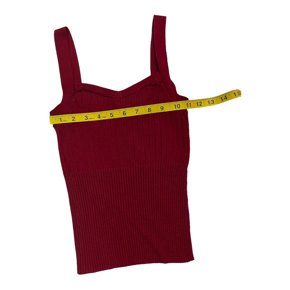 Hillard & Hanson Ribbed Knit Top in burgundy - Picture 4 of 6